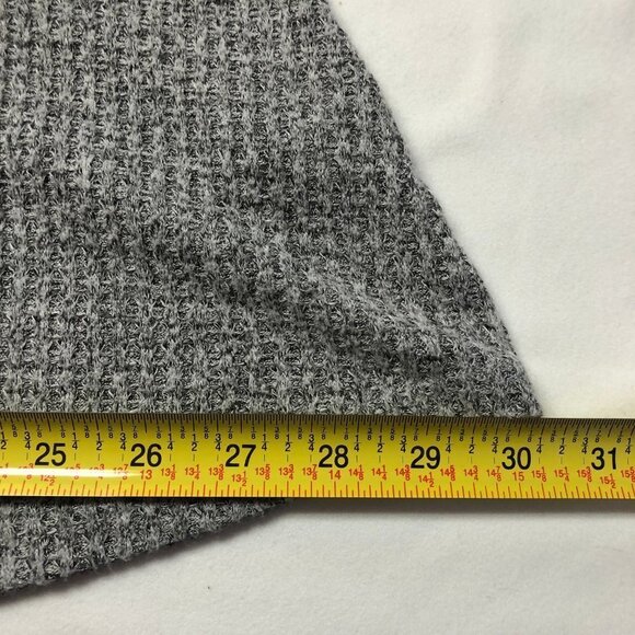 Nwot Monteau Fitted Long Sleeve Knit V Neck Midi Dress Heather Grey Size Med - Picture 10 of 10